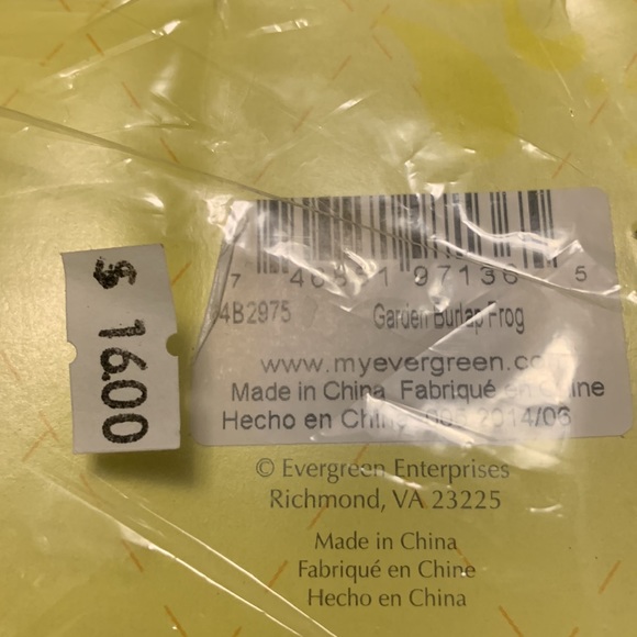 NWT Burlap Green Frog Flag - Picture 2 of 4